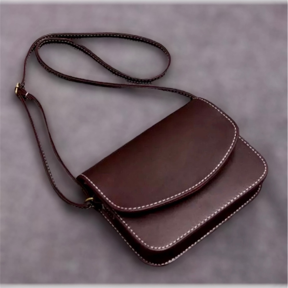 🎁FREE W $35 PURCHASE Faux Leather Handbag Bag Crossbody Satchel Gift Minimalist - Picture 13 of 14